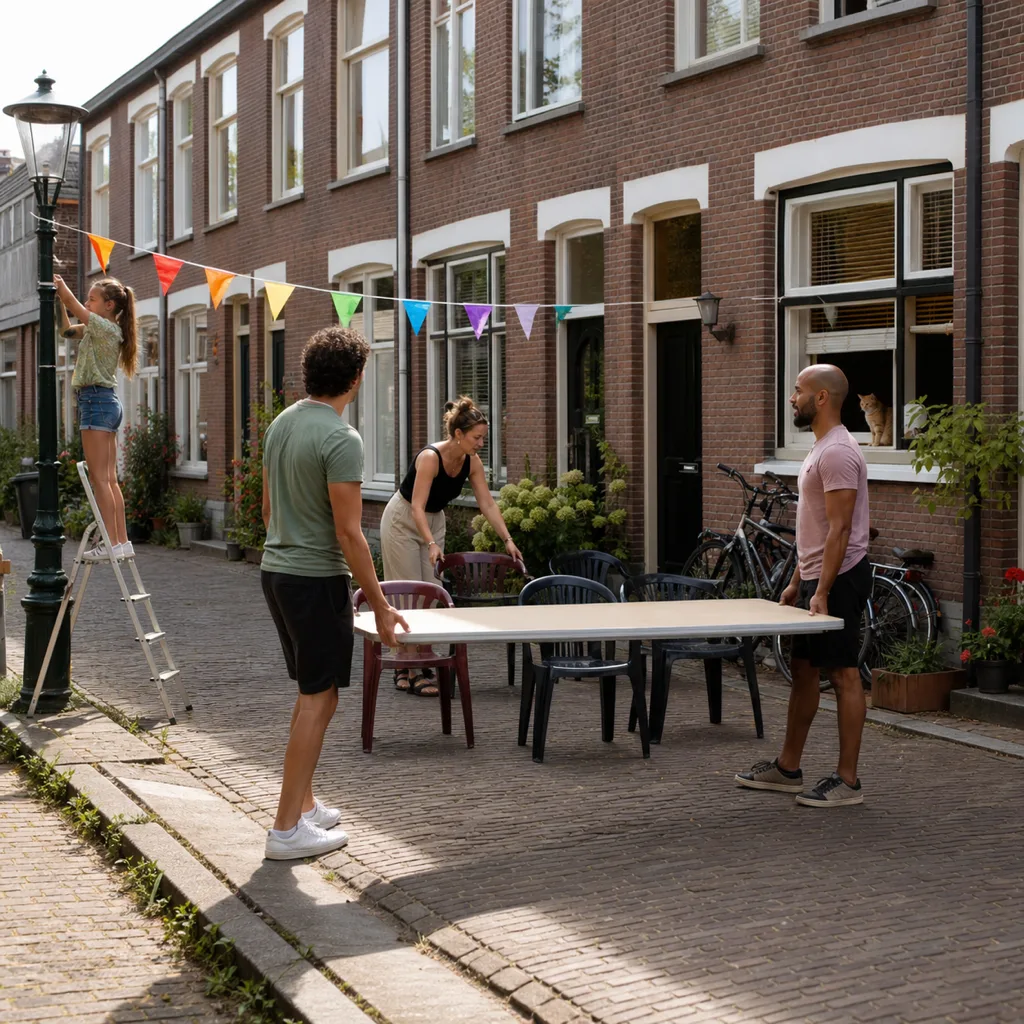 Buren zetten samen een straatfeest klaar